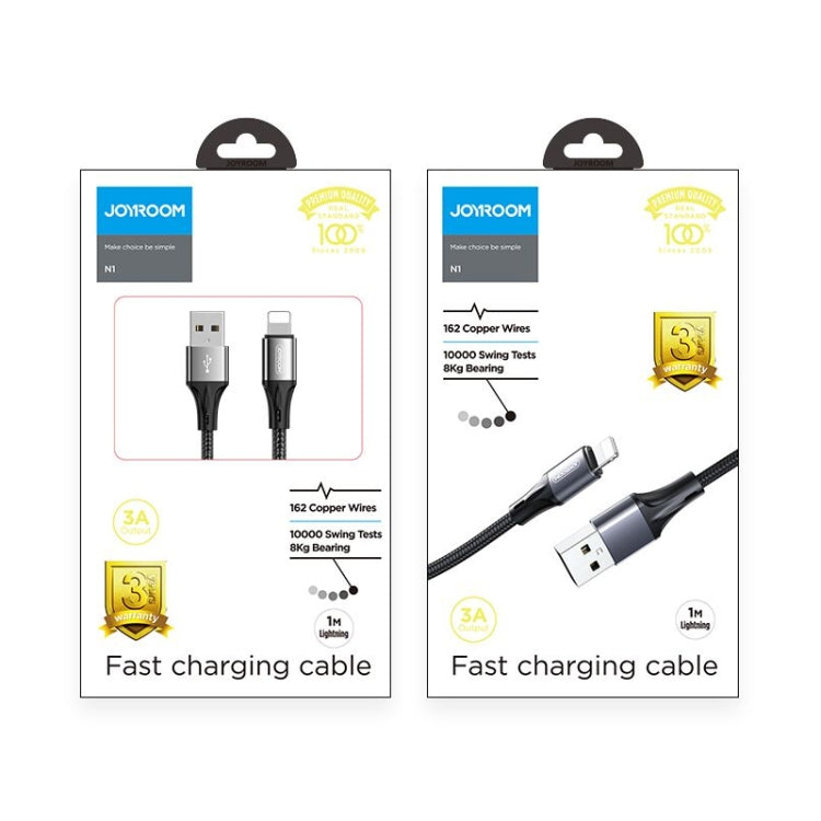 JOYROOM S-0230N1 N1 Series 0.2m 3A USB to Micro USB Data Sync Charge Cable(Black) - Micro USB Cable by JOYROOM | Online Shopping South Africa | PMC Jewellery