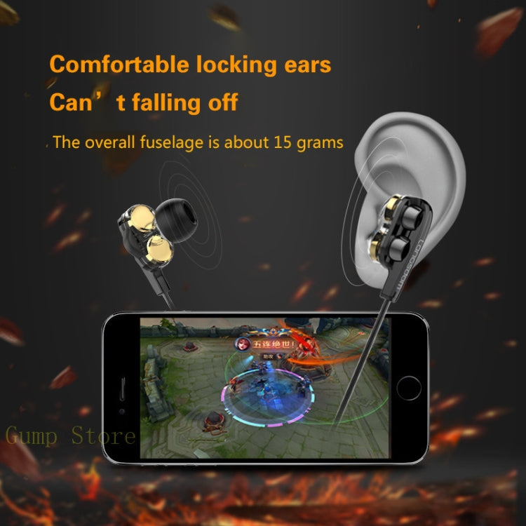 Langsdom Double Moving Coil with Wheat Headset(Black) - Bluetooth Earphone by Langsdom | Online Shopping South Africa | PMC TechLife | Buy Now Pay Later Mobicred