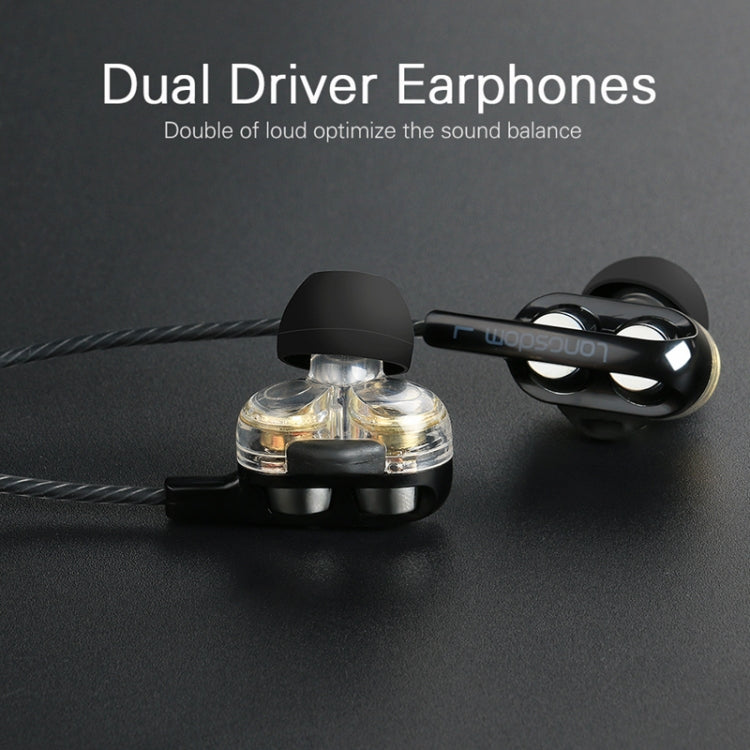 Langsdom Double Moving Coil with Wheat Headset(Black) - Bluetooth Earphone by Langsdom | Online Shopping South Africa | PMC TechLife | Buy Now Pay Later Mobicred