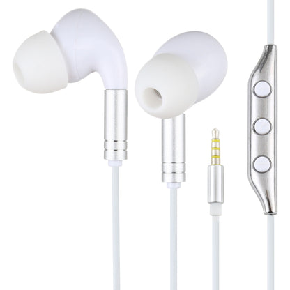 520 3.5mm Plug In-ear Wired Wire-control Earphone with Silicone Earplugs, Cable Length: 1.2m(White) - Normal Style Earphone by PMC Jewellery | Online Shopping South Africa | PMC Jewellery
