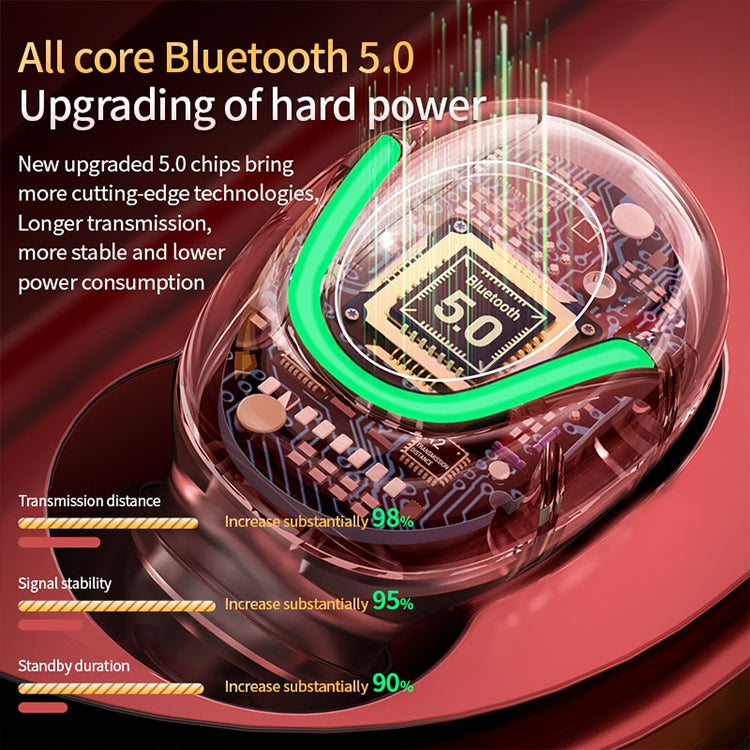 T2 Bluetooth 5.0 TWS Touch Digital Display True Wireless Bluetooth Earphone with Charging Box(Black) - TWS Earphone by PMC TechLife | Online Shopping South Africa | PMC TechLife