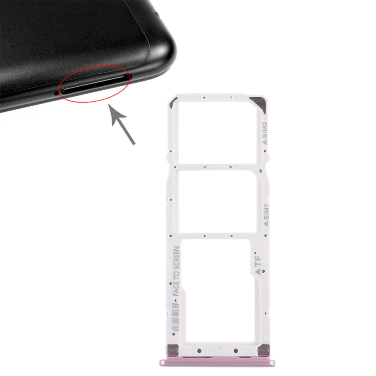 2 x SIM Card Tray + Micro SD Card Tray for Xiaomi Redmi 6 Pro(Rose Gold) - free shipping - PMC TechLife - Order now!