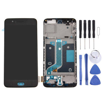 For OnePlus 5  Digitizer Full Assembly with Frame OEM LCD Screen (Black) - LCD Screen by PMC Jewellery | Online Shopping South Africa | PMC Jewellery