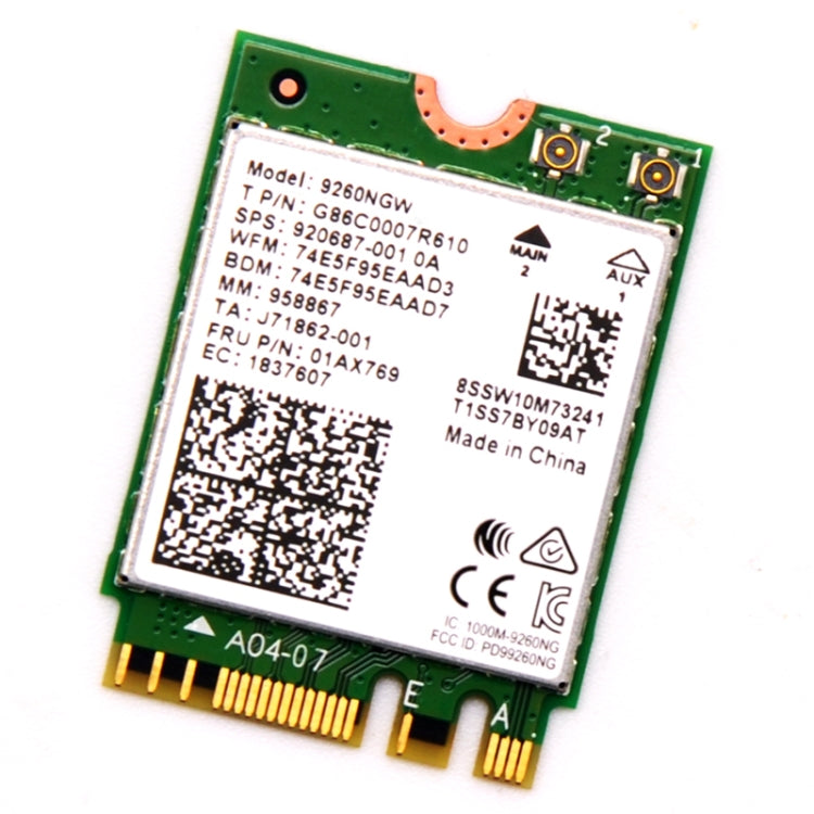 9260NGW Wireless-AC Dual Band 802.11ac 1730Mbps Bluetooth 5.0 WLAN Network Card - Add-on Cards by PMC TechLife | Online Shopping South Africa | PMC TechLife