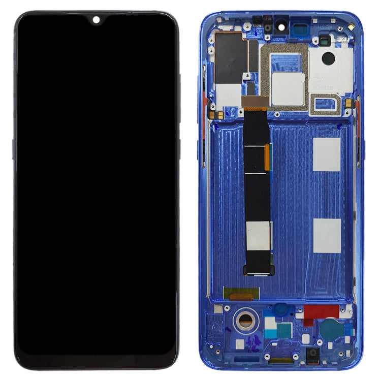Original AMOLED LCD Screen for Xiaomi Mi 9 Digitizer Full Assembly with Frame(Blue) - LCD Screen by PMC Jewellery | Online Shopping South Africa | PMC Jewellery