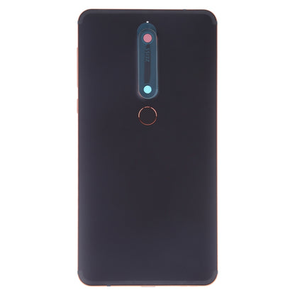 Battery Back Cover with Camera Lens & Side Keys & Fingerprint Sensor for Nokia 6.1 / 6 (2018) / 6 (2nd Gen)(Black) - Back Cover by PMC Jewellery | Online Shopping South Africa | PMC Jewellery | Buy Now Pay Later Mobicred