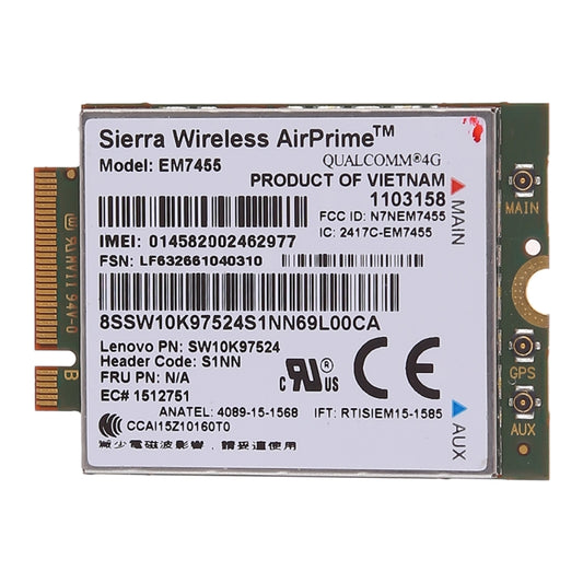 EM7455 Sierra Wireless FDD/TDD LTE Cat6 4G Module, 4G CARD for Lenovo laptop ThinkPad P50 P50S P40 Yoga L460 T460 T460P T460S - Add-on Cards by PMC Jewellery | Online Shopping South Africa | PMC Jewellery