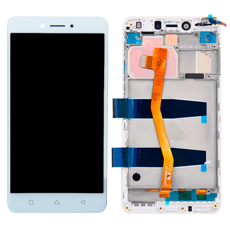 OEM LCD Screen for 5.5 inch Lenovo K6 Note K53a48 Digitizer Full Assembly with Frame (White) - LCD Screen by PMC Jewellery | Online Shopping South Africa | PMC Jewellery
