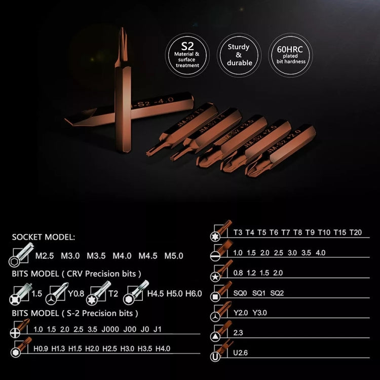 JAKEMY JM-8166 61 in 1 Screwdriver kits Repair Hand Tools Kit - free shipping - PMC TechLife - Order now!