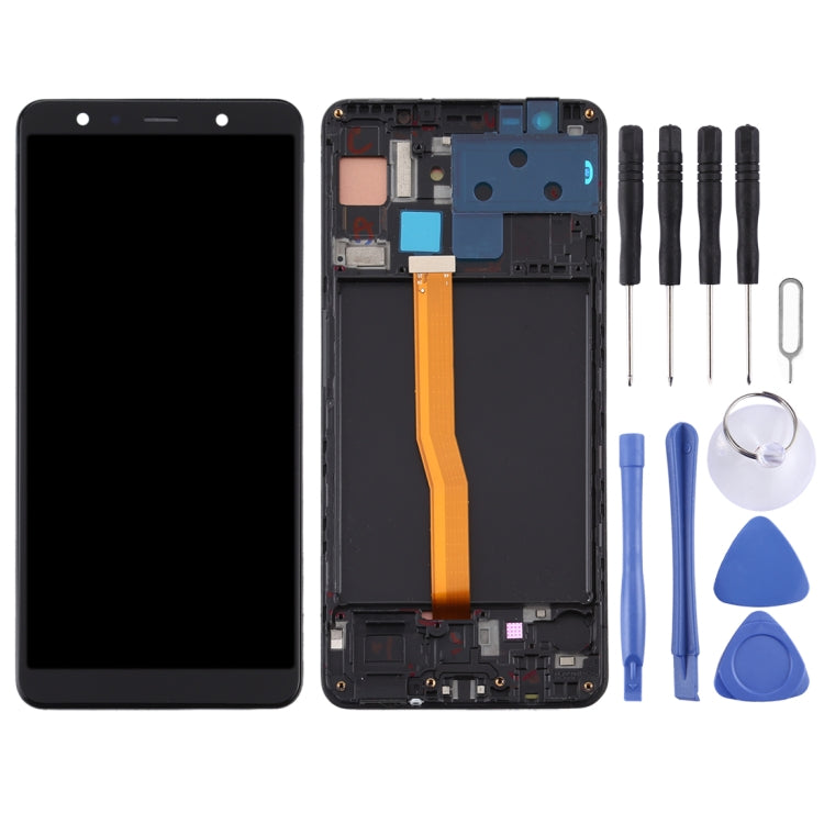 TFT LCD Screen for Samsung Galaxy A7 (2018) / SM-A750F Digitizer Full Assembly with Frame (Black) - LCD Screen by PMC Jewellery | Online Shopping South Africa | PMC Jewellery