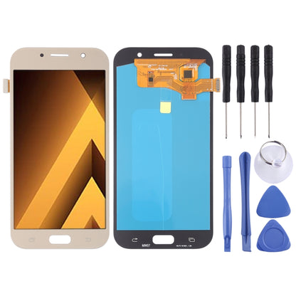 OLED LCD Screen for Galaxy A7 (2017), A720F, A720F/DS with Digitizer Full Assembly (Gold) - LCD Screen by PMC Jewellery | Online Shopping South Africa | PMC Jewellery