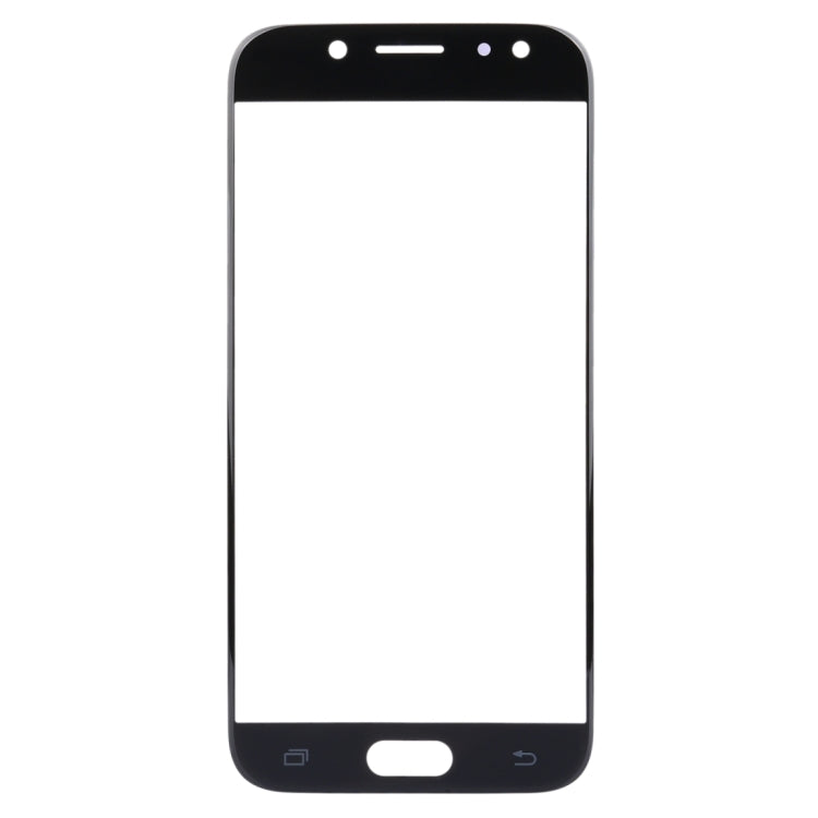For Samsung Galaxy J7 (2017) / J730 10pcs Front Screen Outer Glass Lens (Black) - Outer Glass Lens by PMC Jewellery | Online Shopping South Africa | PMC Jewellery