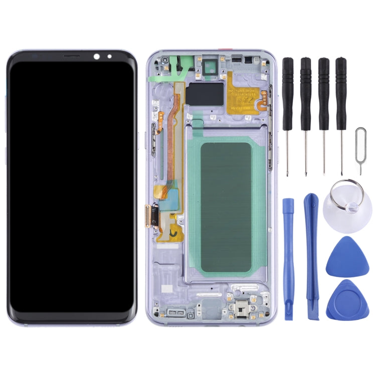 OLED LCD Screen for Samsung Galaxy S8+ SM-G955 Digitizer Full Assembly with Frame (Purple) - LCD Screen by PMC Jewellery | Online Shopping South Africa | PMC Jewellery