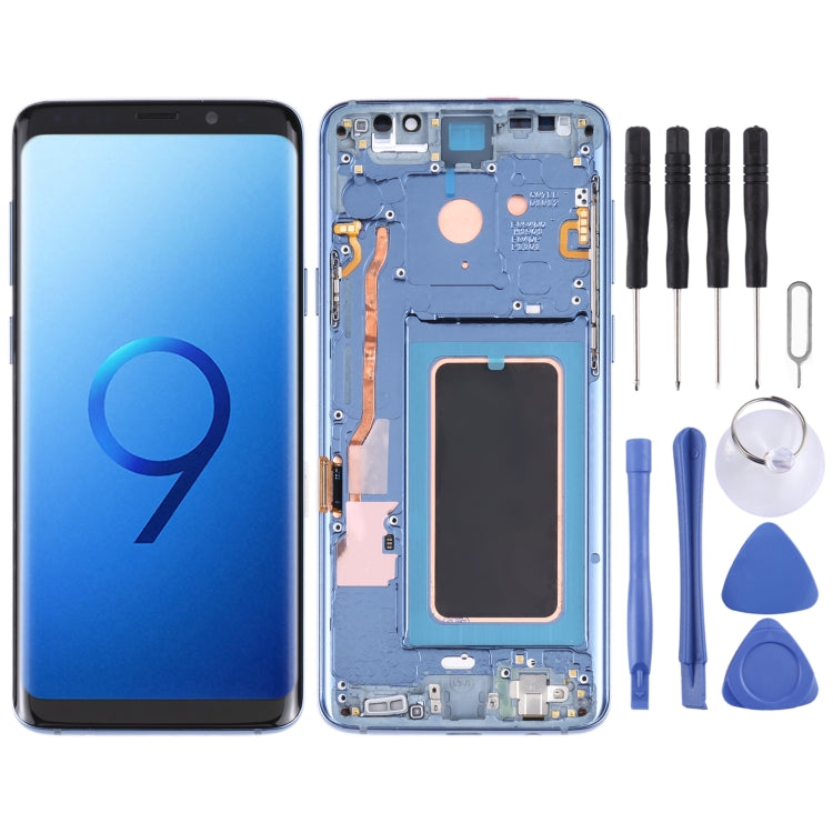 Original Super AMOLED LCD Screen for Galaxy S9 / G960F / DS / G960U / G960W / G9600 Digitizer Full Assembly with Frame (Blue) - LCD Screen by PMC Jewellery | Online Shopping South Africa | PMC Jewellery