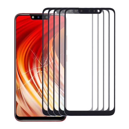 For Infinix Hot 7 Pro X625, X625B, X625D 5pcs Front Screen Outer Glass Lens - Outer Glass Lens by PMC Jewellery | Online Shopping South Africa | PMC Jewellery