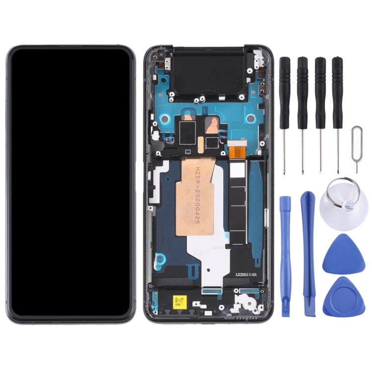 Original 90Hz AMOLED LCD Screen for Asus Zenfone 7 Pro / Zenfone 7 ZS670KS ZS671KS Digitizer Full Assembly with Frame（Black) - LCD Screen by PMC Jewellery | Online Shopping South Africa | PMC Jewellery