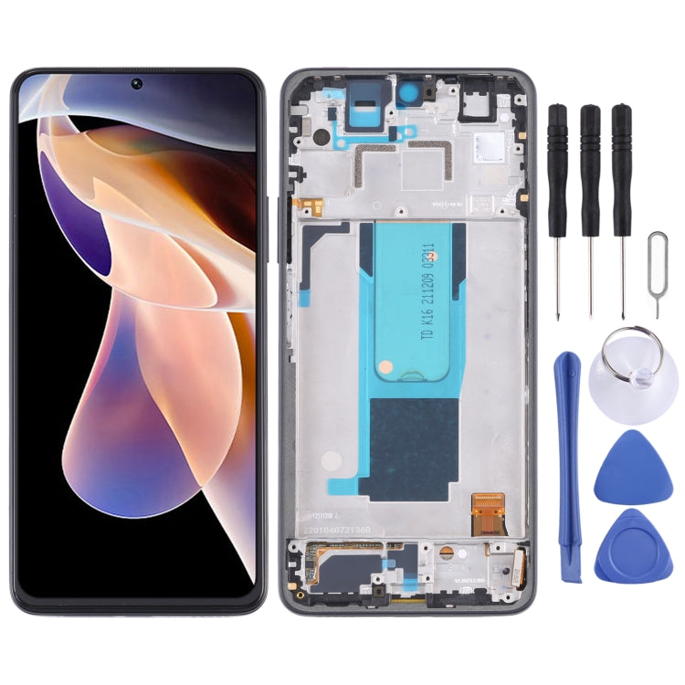 Original LCD Screen and Digitizer Full Assembly with Frame for Xiaomi Redmi Note 11 Pro China/Redmi Note 11 Pro+ 5G/11i/11i HyperCharge(Black) - LCD Screen by PMC Jewellery | Online Shopping South Africa | PMC Jewellery