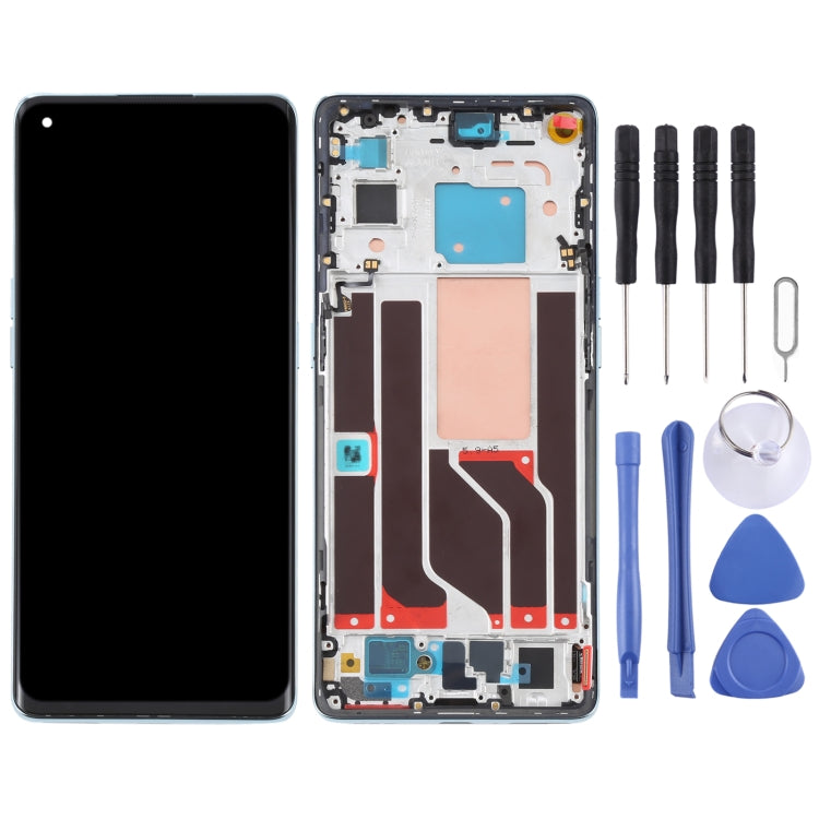 Original LCD Screen and Digitizer Full Assembly with Frame For OPPO Reno6 Pro 5G PEPM00 CPH2249(Green) - LCD Screen by PMC Jewellery | Online Shopping South Africa | PMC Jewellery