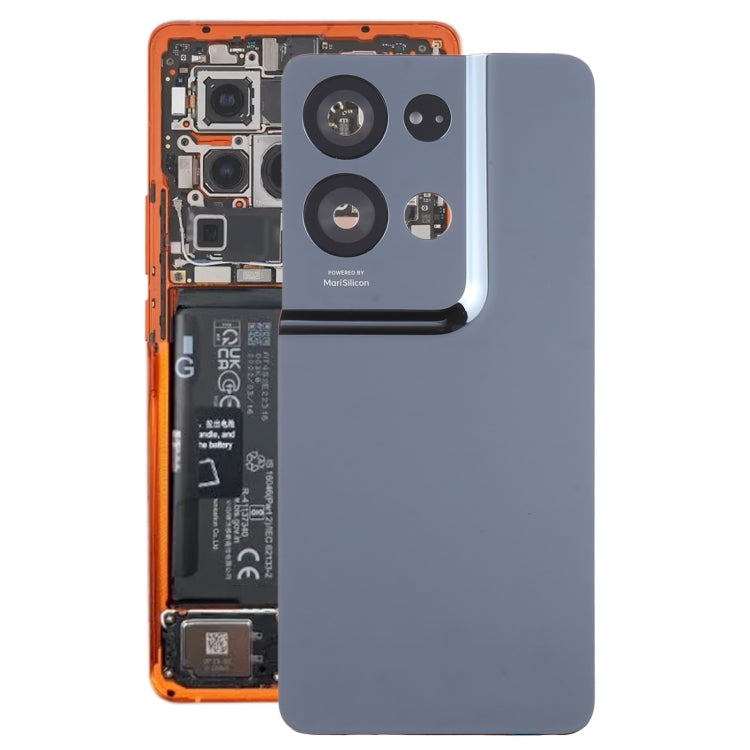 For OPPO Reno8 Pro+ Original Battery Back Cover with Camera Lens Cover(Black) - Back Cover by PMC TechLife | Online Shopping South Africa | PMC TechLife | Buy Now Pay Later Mobicred
