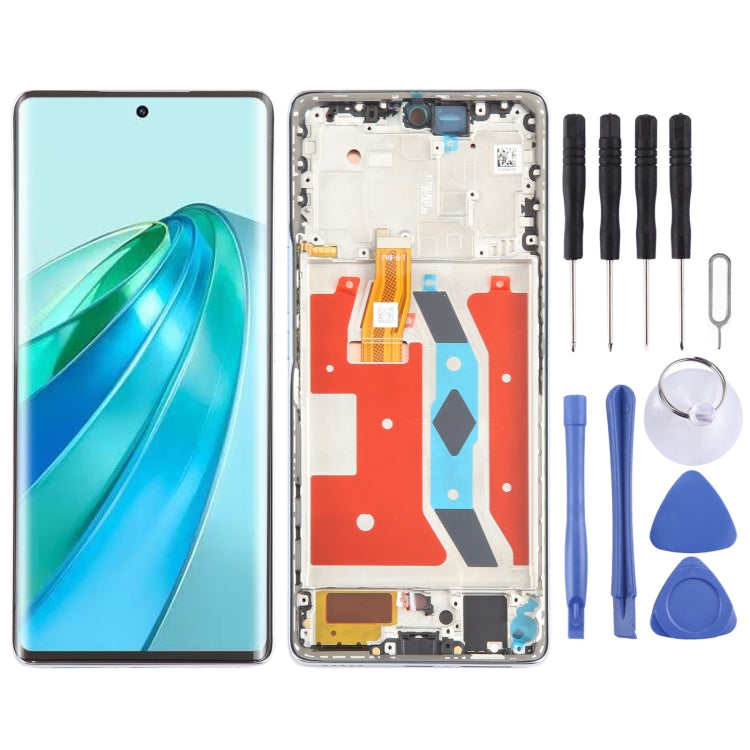 For Honor X9A Original LCD Screen Digitizer Full Assembly with Frame (Silver) - LCD Screen by PMC TechLife | Online Shopping South Africa | PMC TechLife