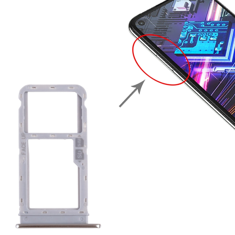For Motorola Moto G Fast SIM Card Tray + Micro SD Card Tray (Silver) - Card Socket by PMC TechLife | Online Shopping South Africa | PMC TechLife