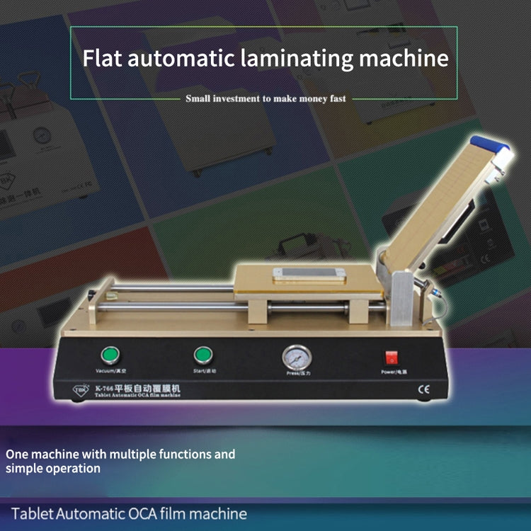 TBK-766 12 inch Tablet Automatic OCA Laminator Machine Polarizer Film Laminator Machine for LCD Repair Built-in Vacuum Pump - Laminator Machine by TBK | Online Shopping South Africa | PMC Jewellery | Buy Now Pay Later Mobicred