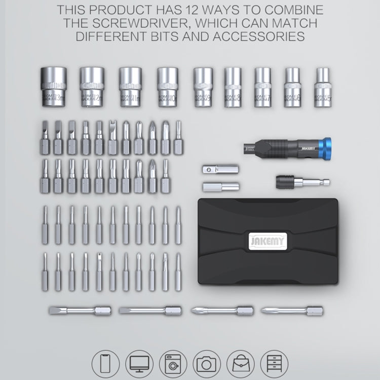 JAKEMY JM-6125 60 in 1 Professional Screwdriver Set - Screwdriver Set by JAKEMY | Online Shopping South Africa | PMC Jewellery