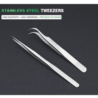 BAKU BA-i6-7-sa Stainless Steel Curved Tweezers - Tweezers by BAKU | Online Shopping South Africa | PMC Jewellery