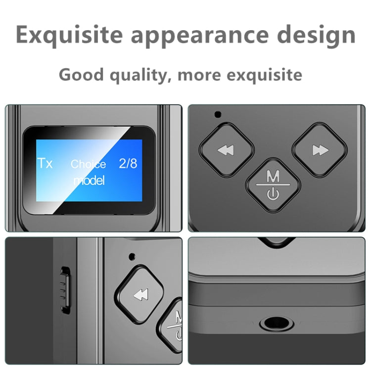 T15 2 in 1 Bluetooth 5.0 Music Receiver Transmitter with Screen - Audio Receiver Transmitter by PMC TechLife | Online Shopping South Africa | PMC TechLife