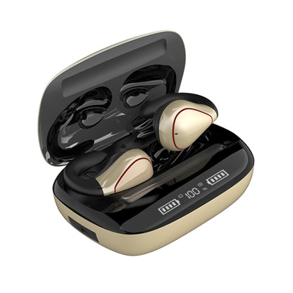T20 TWS Bluetooth 5.0 Touch Wireless Bluetooth Earphone with Three LED Battery Display & Charging Box, Support Call & Voice Assistant(Champagne Gold) - TWS Earphone by PMC Jewellery | Online Shopping South Africa | PMC Jewellery