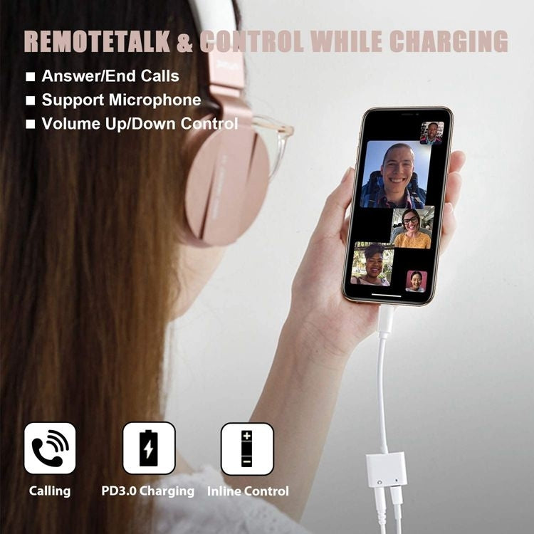 2 in 1 USB-C Adapter with 3.5mm Headphone Jack, Compatible for iPad Pro and Type-C Jack Phone - Type-C Adapter by PMC TechLife | Online Shopping South Africa | PMC TechLife