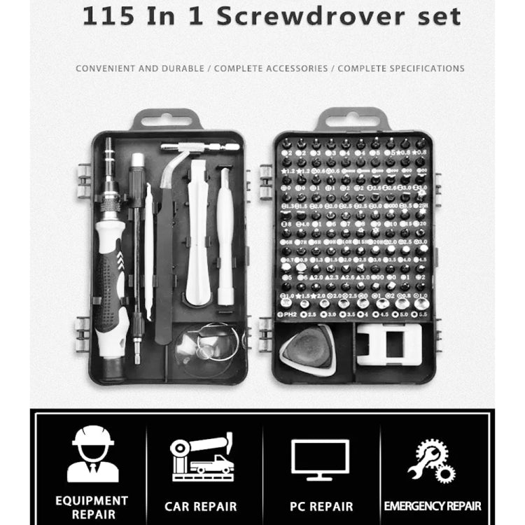 115 in 1 Precision Screw Driver Mobile Phone Computer Disassembly Maintenance Tool Set(Yellow) - Screwdriver Set by PMC Jewellery | Online Shopping South Africa | PMC Jewellery