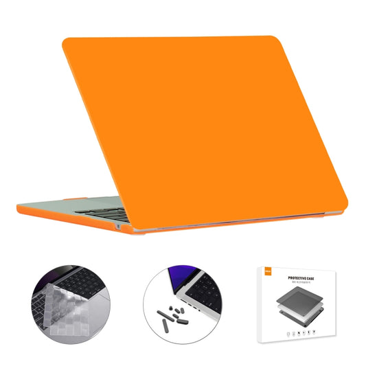 For MacBook Air 13.6 2022 A2681 EU Version ENKAY 3 in 1 Matte Laptop Case with TPU Keyboard Film / Anti-dust Plugs (Orange) - MacBook Air Cases by ENKAY | Online Shopping South Africa | PMC Jewellery