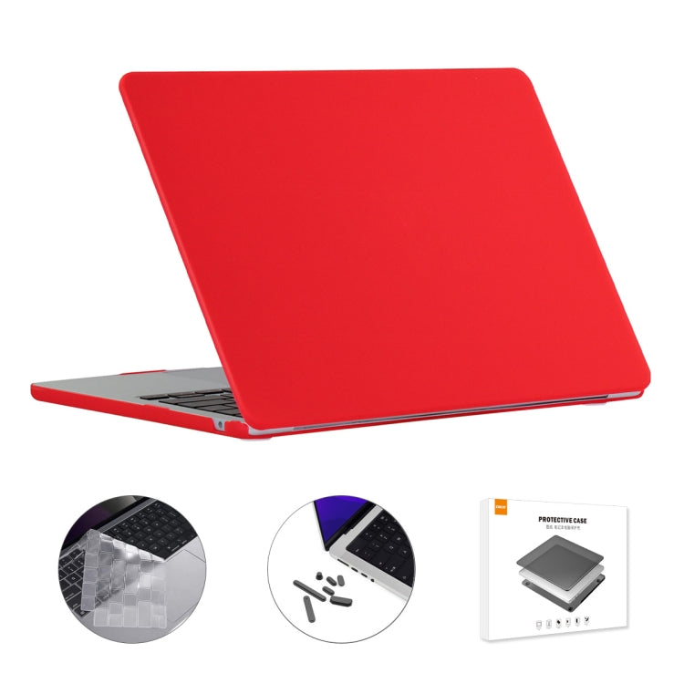 For MacBook Air 13.6 2022 A2681 US Version ENKAY 3 in 1 Matte Laptop Case with TPU Keyboard Film / Anti-dust Plugs (Red) - MacBook Air Cases by ENKAY | Online Shopping South Africa | PMC Jewellery