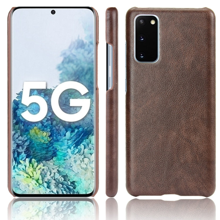 For Samsung Galaxy S20 FE Shockproof Litchi Texture PC + PU Case(Brown) - Galaxy S20 FE Cases by NILLKIN | Online Shopping South Africa | PMC TechLife | Buy Now Pay Later Mobicred