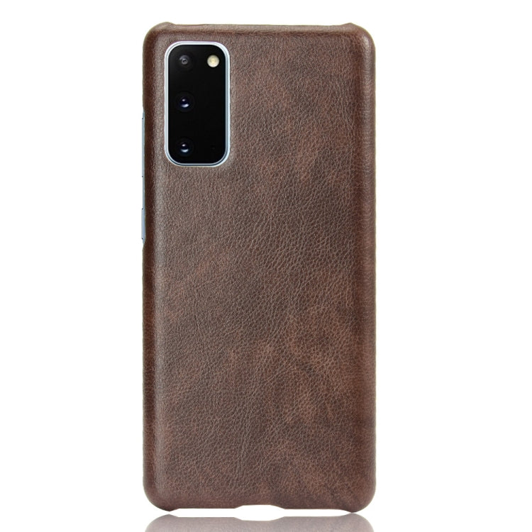 For Samsung Galaxy S20 FE Shockproof Litchi Texture PC + PU Case(Brown) - Galaxy S20 FE Cases by NILLKIN | Online Shopping South Africa | PMC TechLife | Buy Now Pay Later Mobicred
