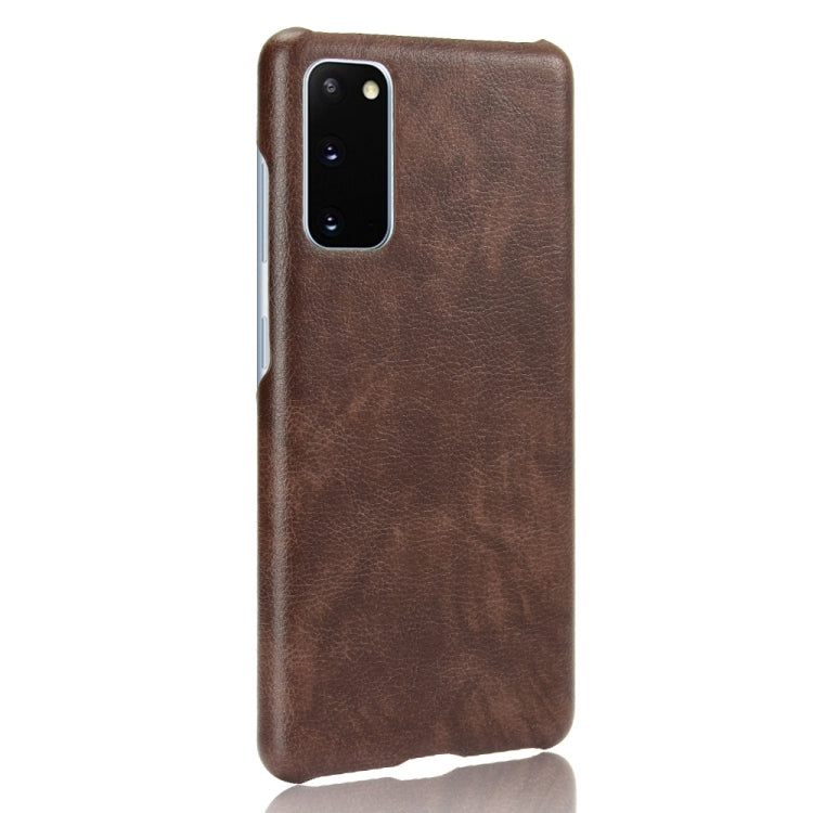 For Samsung Galaxy S20 FE Shockproof Litchi Texture PC + PU Case(Brown) - Galaxy S20 FE Cases by NILLKIN | Online Shopping South Africa | PMC TechLife | Buy Now Pay Later Mobicred