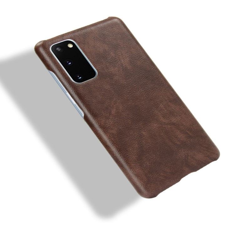For Samsung Galaxy S20 FE Shockproof Litchi Texture PC + PU Case(Brown) - Galaxy S20 FE Cases by NILLKIN | Online Shopping South Africa | PMC TechLife | Buy Now Pay Later Mobicred