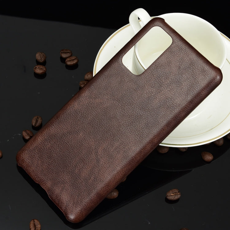 For Samsung Galaxy S20 FE Shockproof Litchi Texture PC + PU Case(Brown) - Galaxy S20 FE Cases by NILLKIN | Online Shopping South Africa | PMC TechLife | Buy Now Pay Later Mobicred