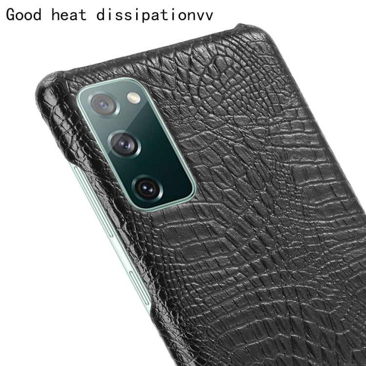 For Samsung Galaxy S20 FE Shockproof Crocodile Texture PC + PU Case(Black) - Galaxy S20 FE Cases by NILLKIN | Online Shopping South Africa | PMC TechLife