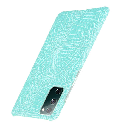For Samsung Galaxy S20 FE Shockproof Crocodile Texture PC + PU Case(Light Green) - Galaxy S20 FE Cases by NILLKIN | Online Shopping South Africa | PMC Jewellery