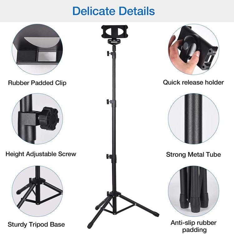 Floor Tablet Tripod Stand Adjustable For 4.7-12.9 inch iPad Carrying Holder - Lazy Bracket by PMC TechLife | Online Shopping South Africa | PMC TechLife