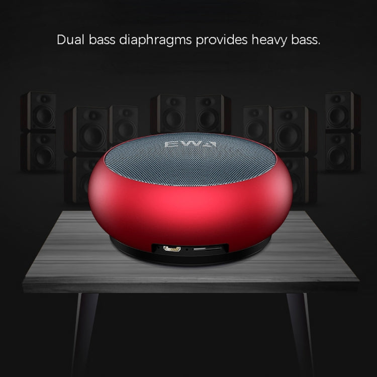 EWA A110 IPX5 Waterproof Portable Mini Metal Wireless Bluetooth Speaker Supports 3.5mm Audio & 32GB TF Card & Calls(Gold) - Mini Speaker by EWA | Online Shopping South Africa | PMC Jewellery | Buy Now Pay Later Mobicred