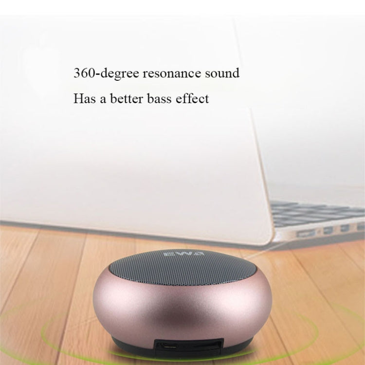 EWA A110 IPX5 Waterproof Portable Mini Metal Wireless Bluetooth Speaker Supports 3.5mm Audio & 32GB TF Card & Calls(Gold) - Mini Speaker by EWA | Online Shopping South Africa | PMC Jewellery | Buy Now Pay Later Mobicred