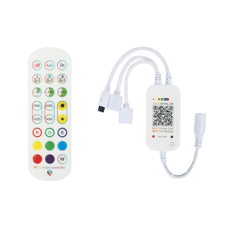 WiFi Smart 4 Pin RGB LED Strip Light Controller APP Remote Voice Control Works with Alexa Echo, 5-24V, type:WiFi 24-keys Controller - RGB Controller by PMC Jewellery | Online Shopping South Africa | PMC Jewellery