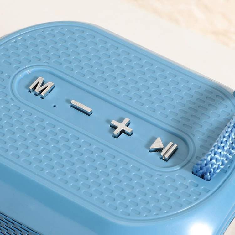 T&G TG196 TWS Subwoofer Bluetooth Speaker With Braided Cord, Support USB/AUX/TF Card/FM(Blue) - Mini Speaker by T&G | Online Shopping South Africa | PMC Jewellery