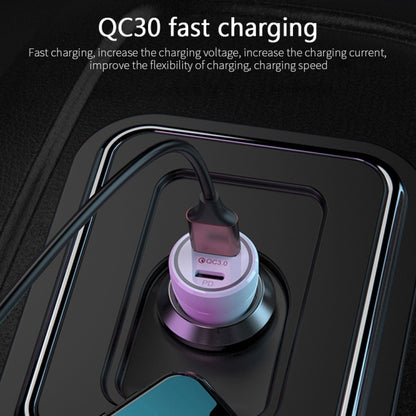 P21 PD 20W USB-C / Type-C + QC3.0 18W USB Fast Car Charger with USB-C / Type-C to 8 Pin Data Cable Set(Black) - Car Charger by PMC Jewellery | Online Shopping South Africa | PMC Jewellery