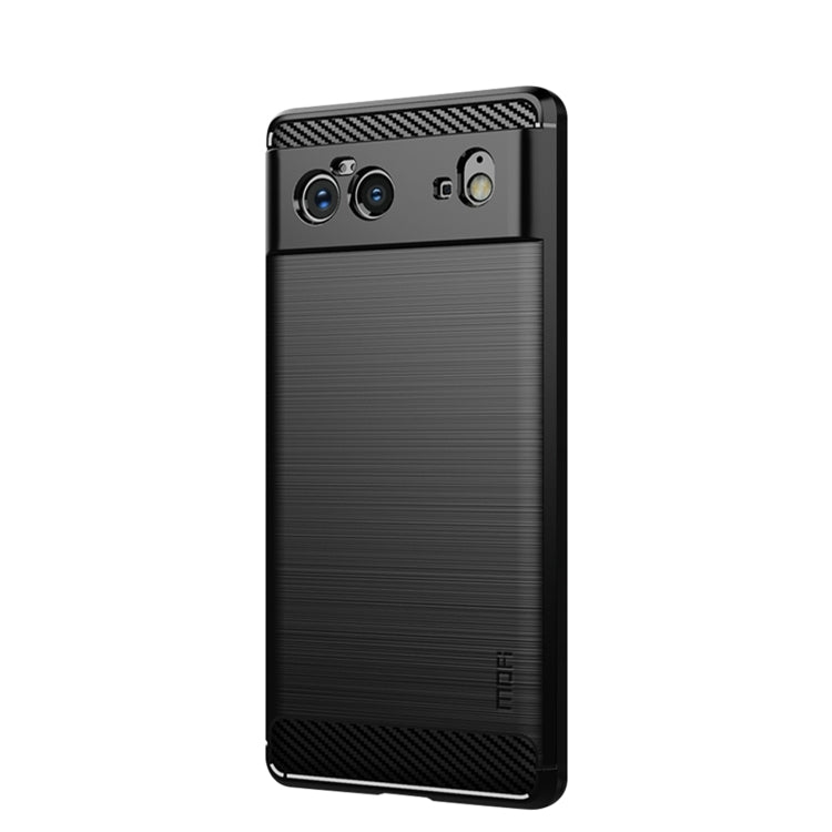 For Google Pixel 6 MOFI Gentleness Series Brushed Texture Carbon Fiber Soft TPU Case(Black) - Google Cases by MOFI | Online Shopping South Africa | PMC TechLife | Buy Now Pay Later Mobicred