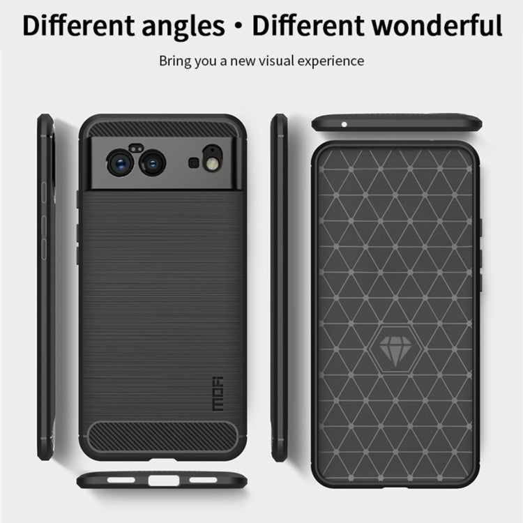 For Google Pixel 6 MOFI Gentleness Series Brushed Texture Carbon Fiber Soft TPU Case(Black) - Google Cases by MOFI | Online Shopping South Africa | PMC TechLife | Buy Now Pay Later Mobicred