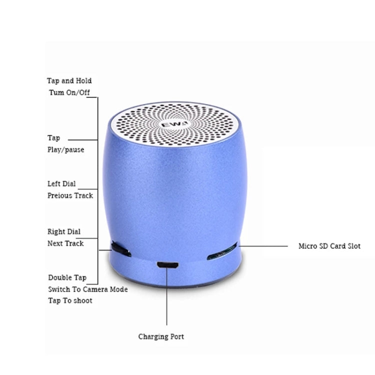 EWA A1 Portable TWS Bluetooth Wireless Speaker IPX5 Waterproof Support TF Card(Gold) - Mini Speaker by EWA | Online Shopping South Africa | PMC Jewellery